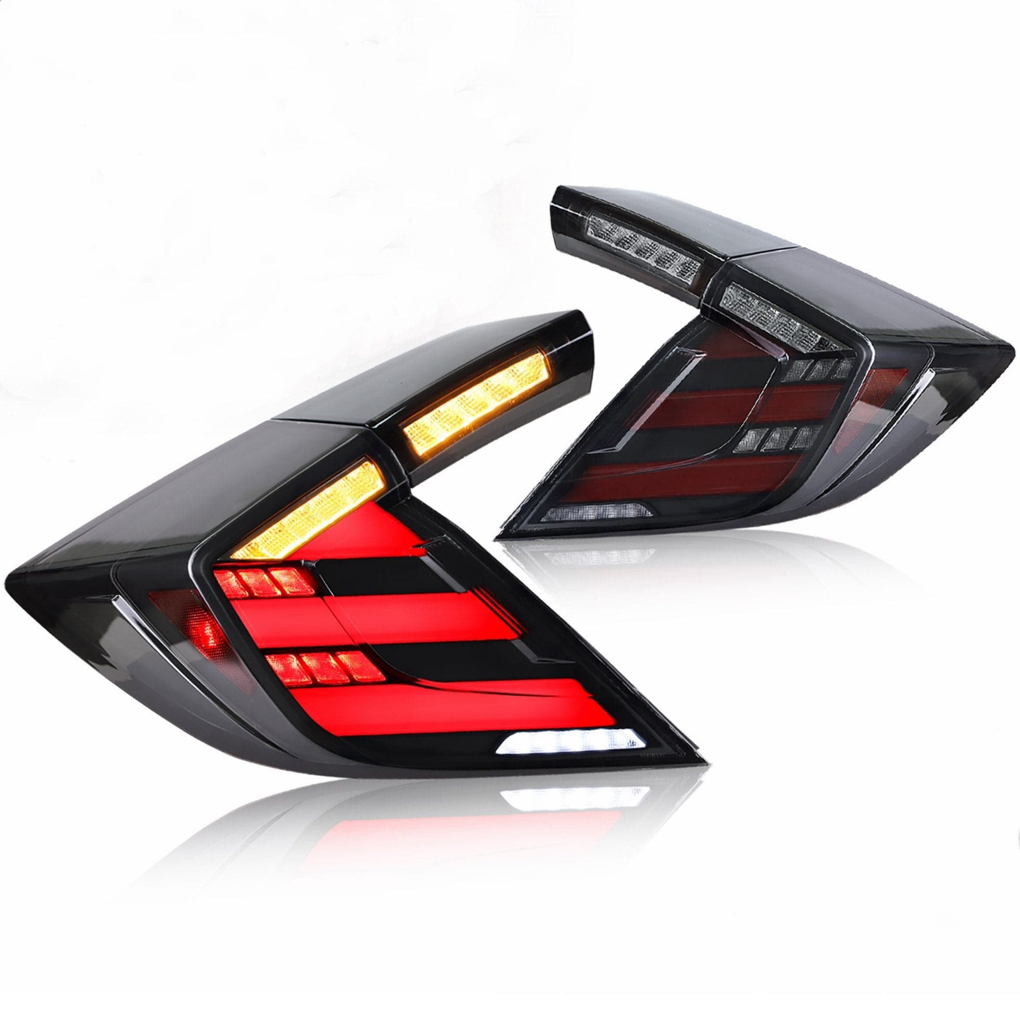 2017-2021 HONDA CIVIC HATCH MUGEN STYLE SEQUENTIAL LED TAIL LIGHTS - iilumo