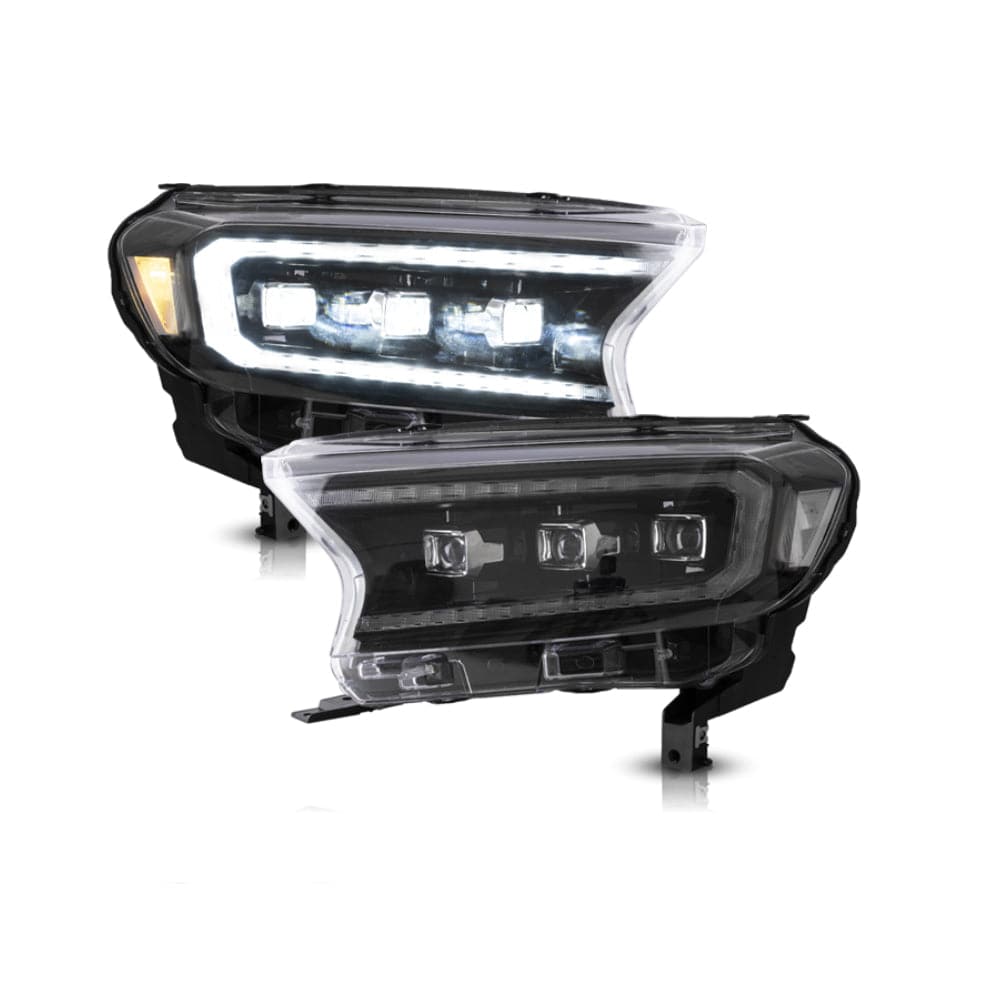 2015-2022 FORD RANGER SEQUENTIAL TRI LED HEADLIGHTS - iilumo