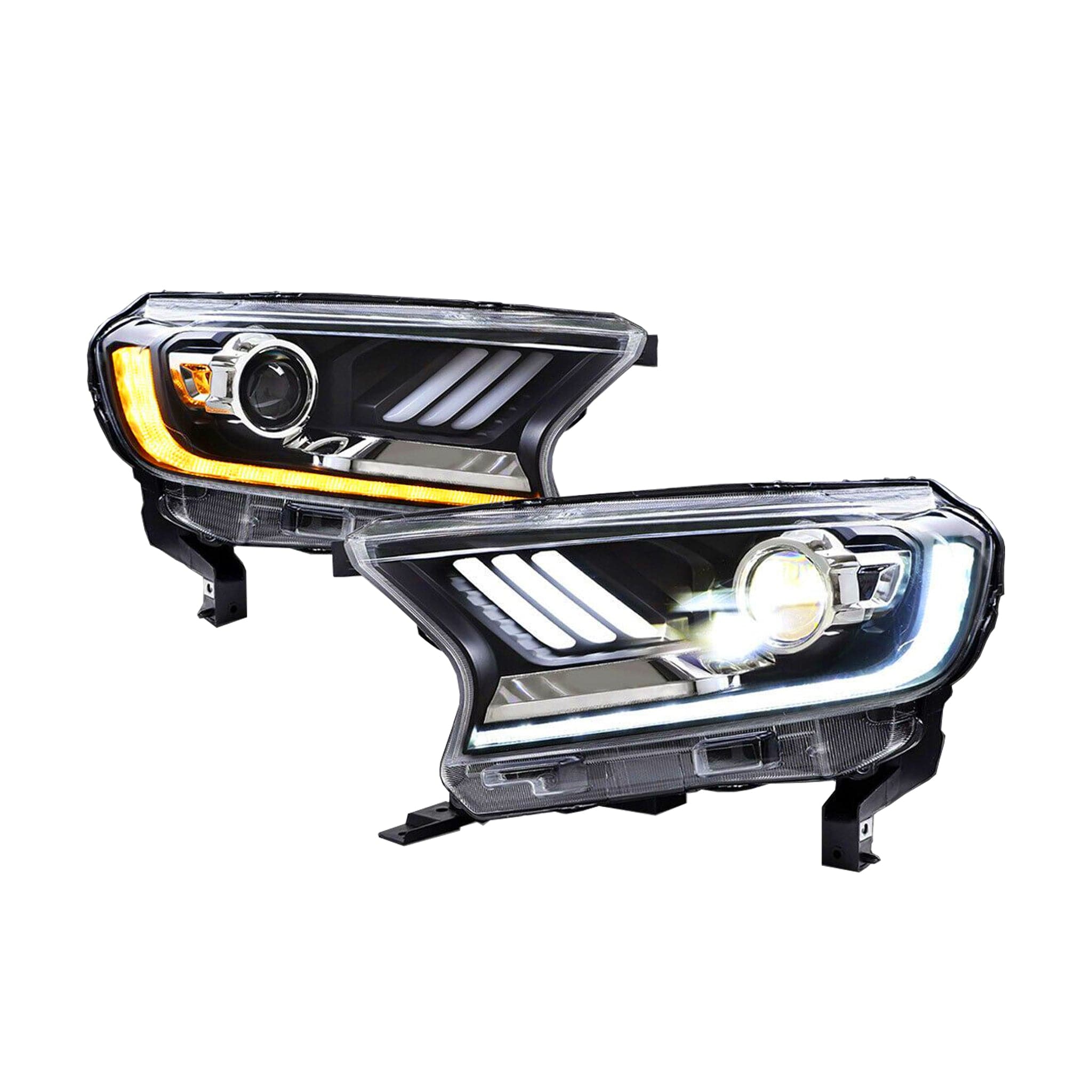 2015-2022 FORD RANGER MUSTANG STYLE SEQUENTIAL LED HEADLIGHTS - iilumo