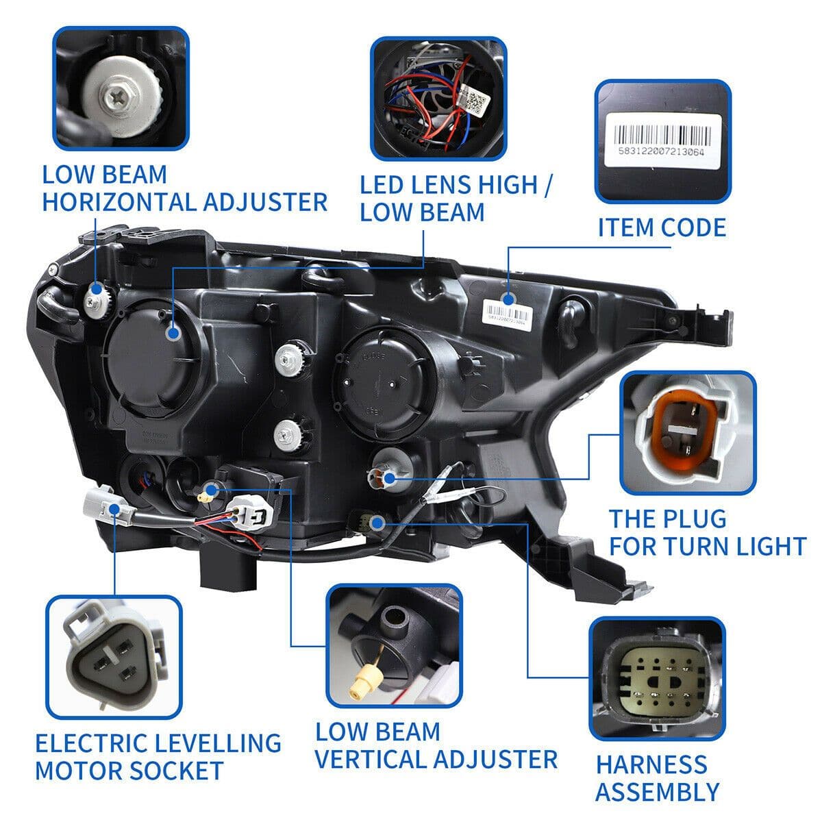 2015-2022 FORD RANGER MUSTANG STYLE SEQUENTIAL LED HEADLIGHTS - iilumo