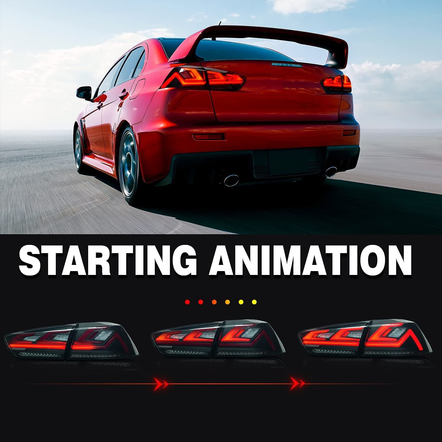 2007-2017 MITSUBISHI LANCER DYNAMIC LED TAIL LIGHTS