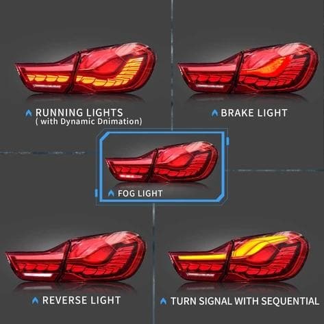 2014-2020 BMW M4 F82 & 4 SERIES GTS OLED SEQUENTIAL TAIL LIGHTS - iilumo