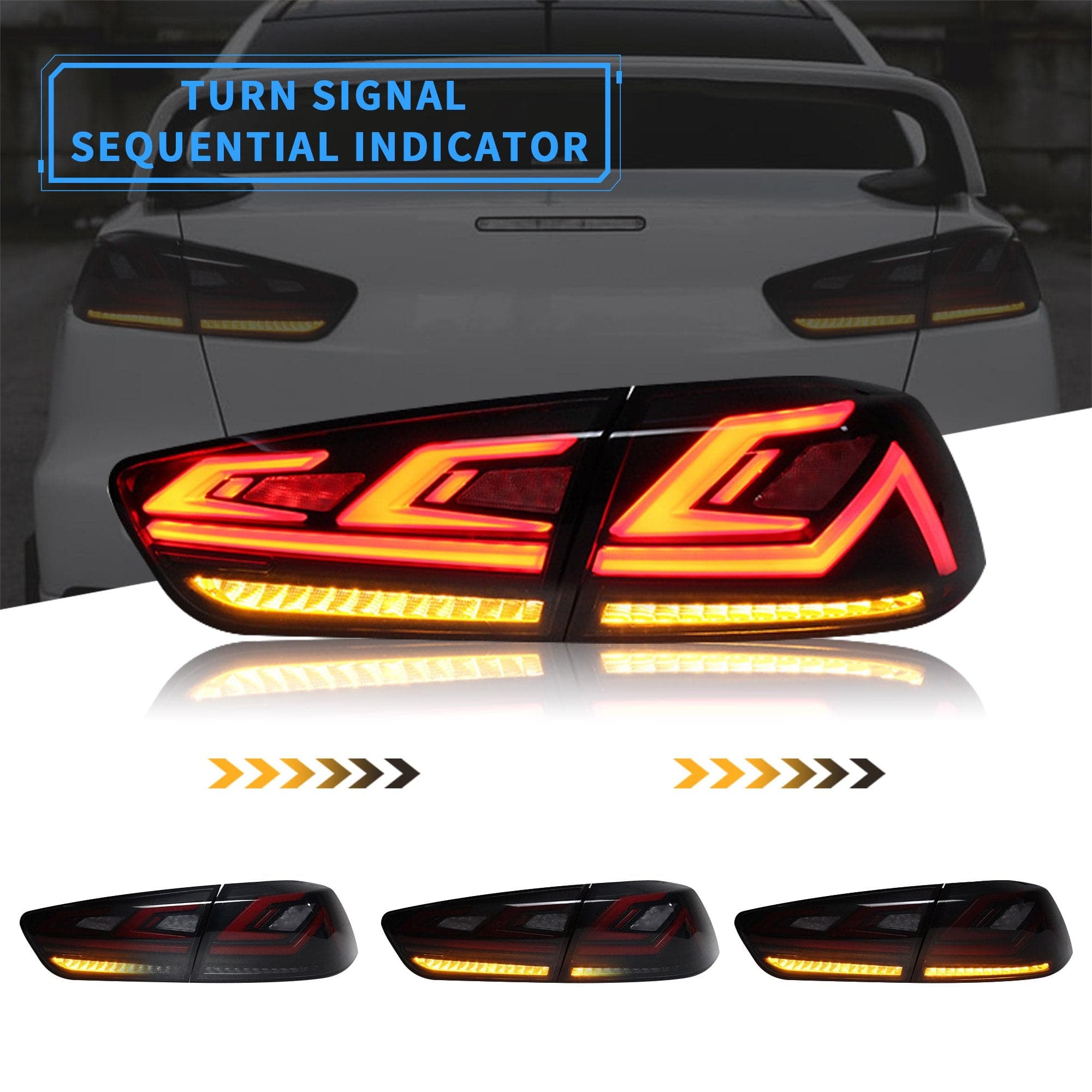 2007-2017 MITSUBISHI LANCER DYNAMIC LED TAIL LIGHTS - iilumolab