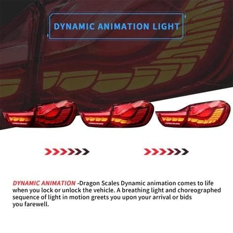 2014-2020 BMW M4 F82 & 4 SERIES GTS OLED SEQUENTIAL TAIL LIGHTS - iilumo