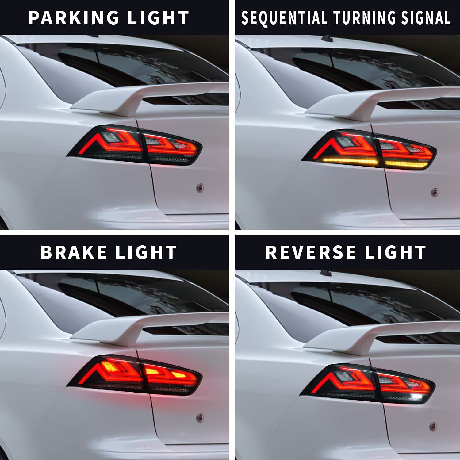2007-2017 MITSUBISHI LANCER RGB DYNAMIC LED TAIL LIGHTS