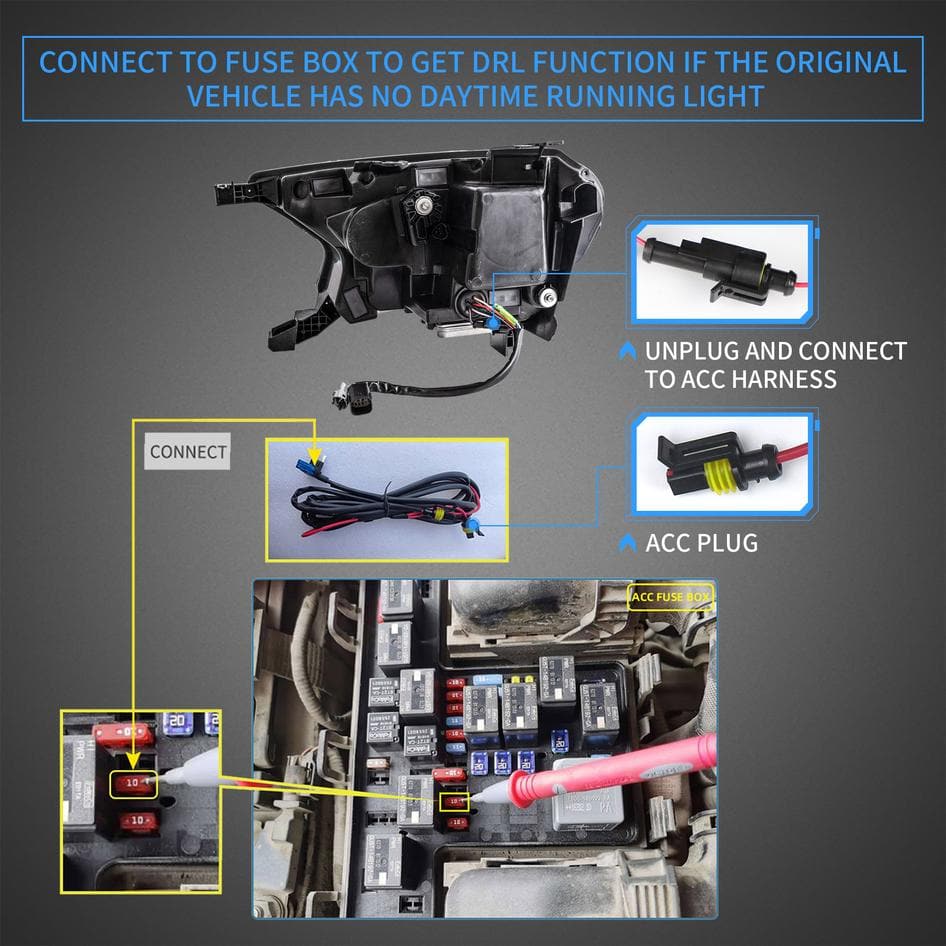 2015-2022 FORD RANGER SEQUENTIAL TRI LED HEADLIGHTS