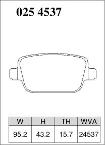 DIXCEL Rear Brake Pads for Ford Focus RS (LV) / Kuga (TE/TF) / Mondeo (MB/MC)