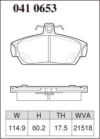 DIXCEL Front Brake Pads for Rover MGF (RD18K) - 1.8 / 1.8 VVC