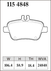 Dixcel Rear Brake Pads for Mercedes-Benz A250 Sport / A250 4MATIC (W176) - iilumolab