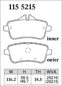 DIXCEL Rear Brake Pads for Mercedes-AMG A45 (W176) / CLA45 (C117) / GLA45 (X156) - iilumolab
