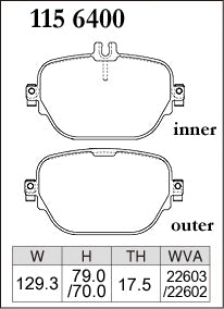 Dixcel Rear Brake Pads for Mercedes-AMG E-Class / CLS / GLC / EQC (W213, C257, X253, N293)