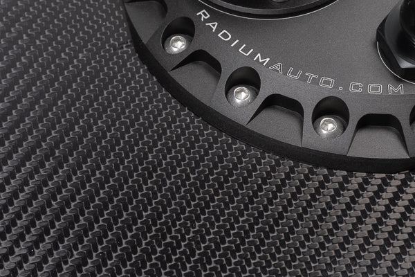 Radium Engineering Dry Carbon Fibre Fuel Cell Lid - Suits 10/14 Gallon Tank