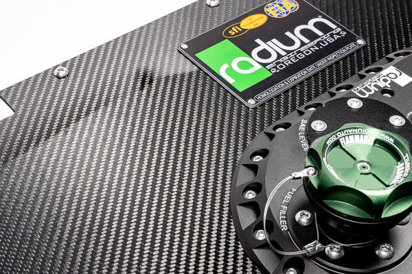 Radium Engineering Dry Carbon Fibre Fuel Cell Lid - Suits 10/14 Gallon Tank