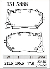 DIXCEL Front Brake Pads for Audi RS6 (C8) / RS7 (C8) / Porsche Cayenne/Cayenne Coupe (9YA/9YB)