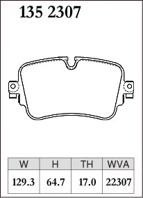DIXCEL Rear Brake Pads for Audi A6/S6 (C8) A7/S7 (C8) A8/S8 (D5) Q7/SQ7 (4M) Q8/SQ8/RSQ8 (4MN) / VW Touareg (CR)