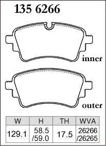 DIXCEL Rear Brake Pads for Audi SQ5 (FY) / SQ7 (4M) / VW Touareg (CR7/RC8)