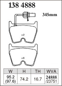 DIXCEL Front Brake Pads for Audi R8 (42) / RS4 (B7/B8) / RS5 (8T/8F) / RS6 (C5) / Lamborghini Gallardo / Huracan (724)