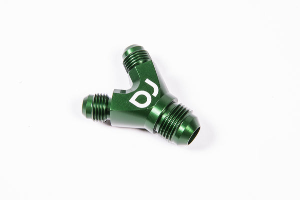 Radium Engineering 14-0177 Y-Adapter Block, 8AN Male to Dual 6AN Male