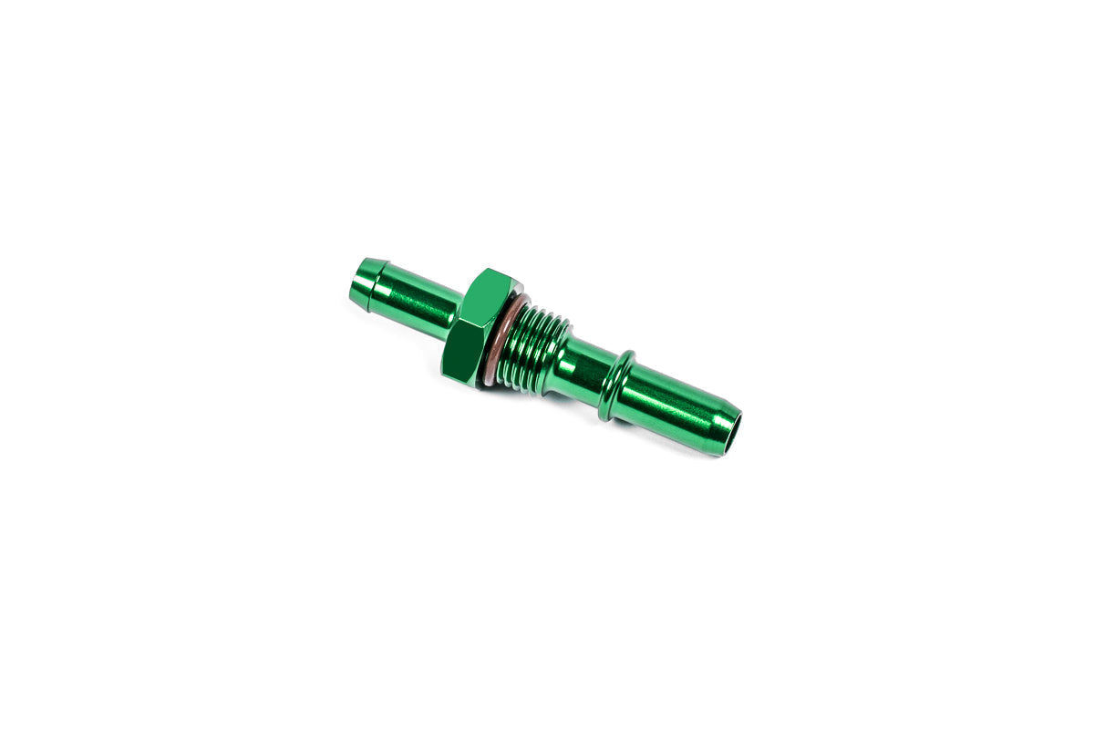Radium Engineering 6AN ORB Bulkhead, 3/8" SAE Male to 5/16" Barb