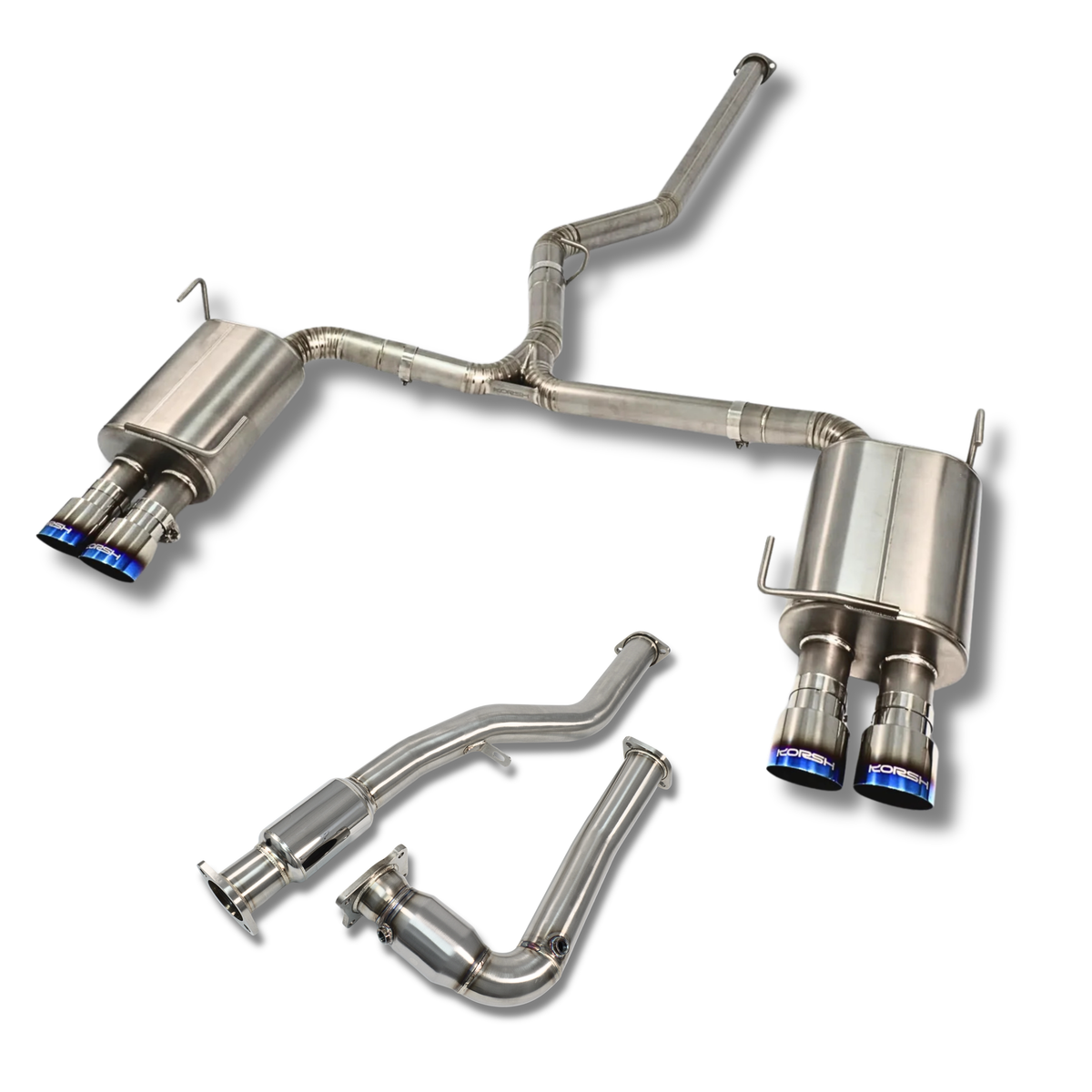 Korsh Manual Turboback for Subaru WRX 2015+ - Titanium Catback with Stainless Downpipe