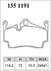 DIXCEL Rear Brake Pads for Porsche 718 Boxster/Cayman T/S/GTS (982) Boxster/Cayman S/GTS (981) Boxster/Cayman S/R/Spyder (987)