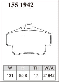DIXCEL Rear Brake Pads for Porsche 911 (996) Carrera 4S / Turbo / GT2 / GT3