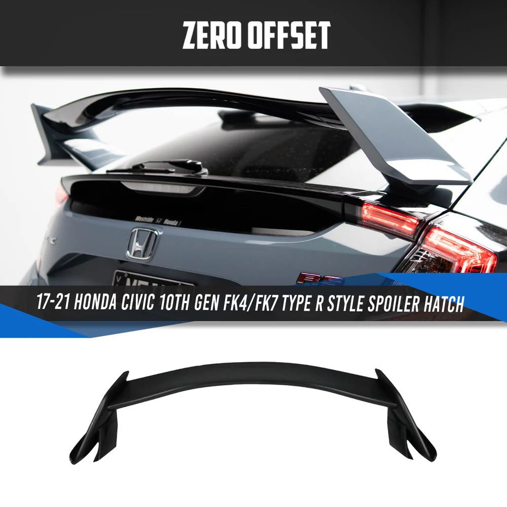 Type R Style Spoiler Hatchback for Honda Civic 10th Gen FK4/FK5/FK7 2017-2021 - iilumolab