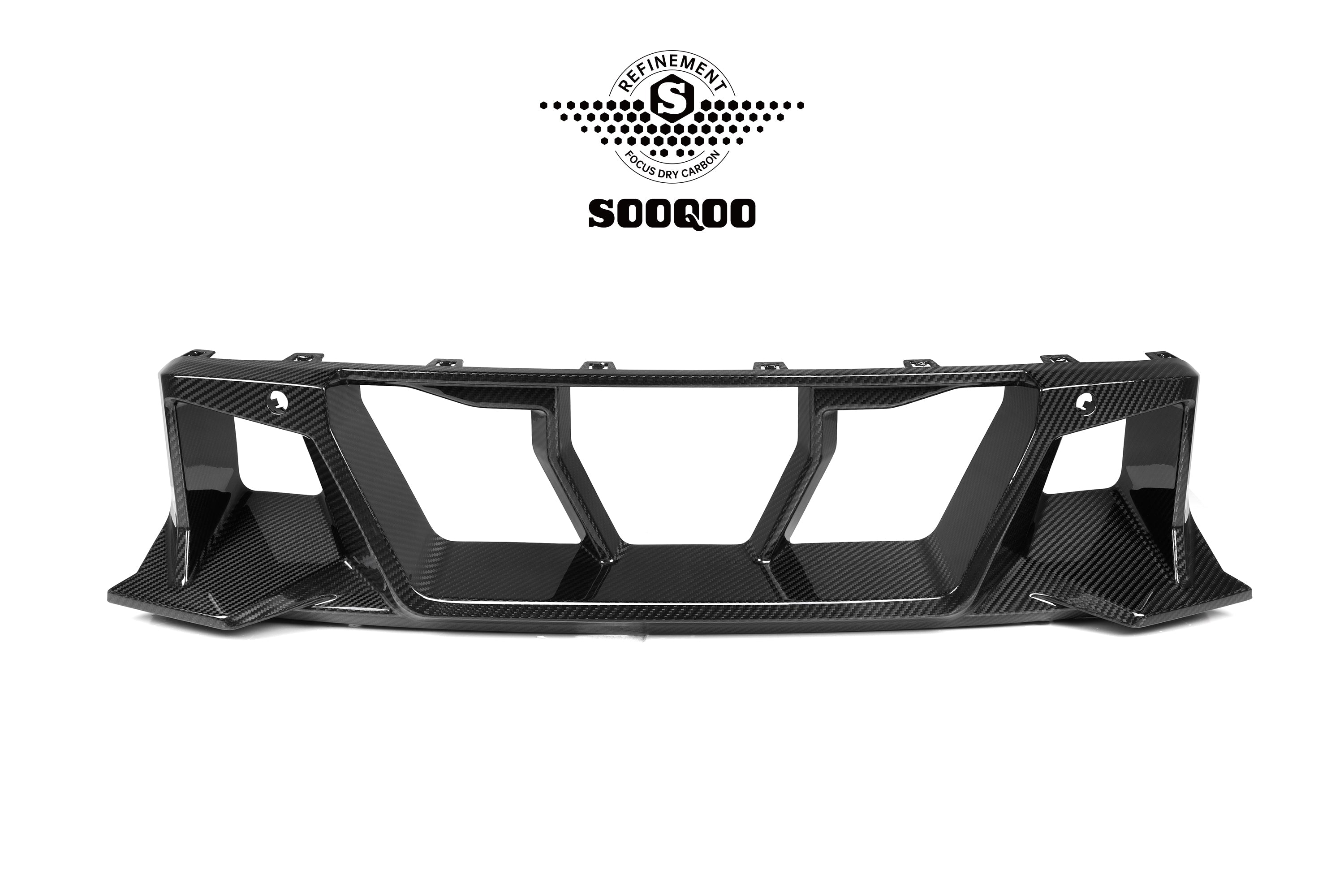 Sooqoo Pre Pregged Dry Carbon Fiber Center Bumper Trim for BMW M2 G87 2023+