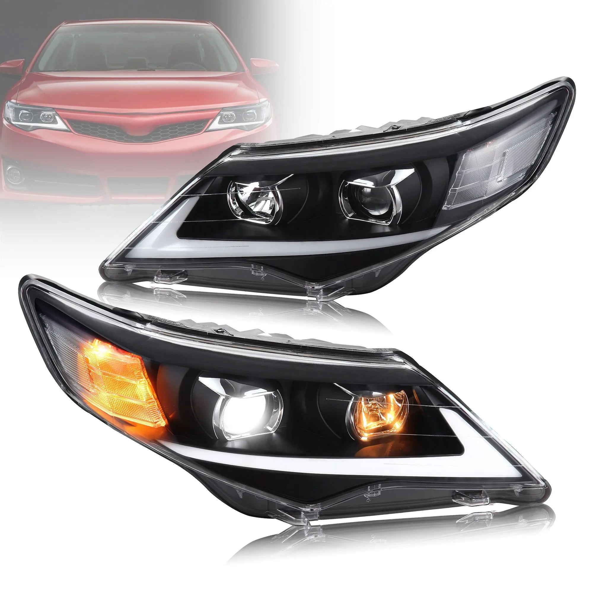 2012-2014 TOYOTA CAMRY PROJECTOR LED DRL HEADLIGHTS - iilumo