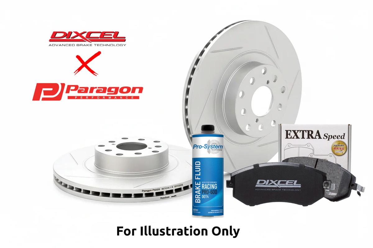 Paragon PAR4417S Front Rotor + Dixcel Brake Pad Combo – Mitusbishi Lancer EVO 4