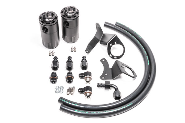 Radium Engineering Dual Fluid Lock Catch Can Kit for Ford Mustang GT 2011-2014