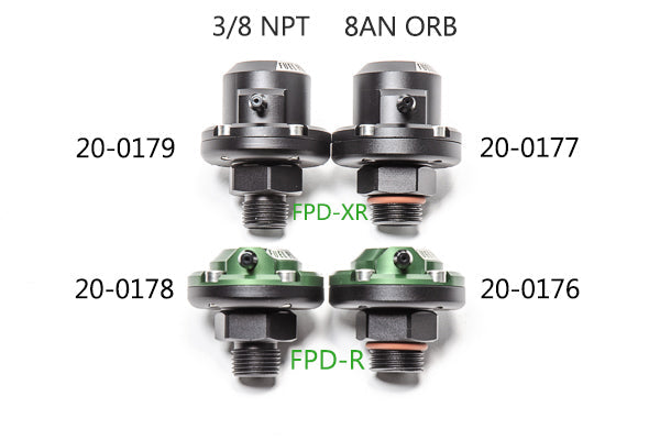 Radium Engineering V2 FPD-XR Extended Range Fuel Pulse Damper, 8AN ORB