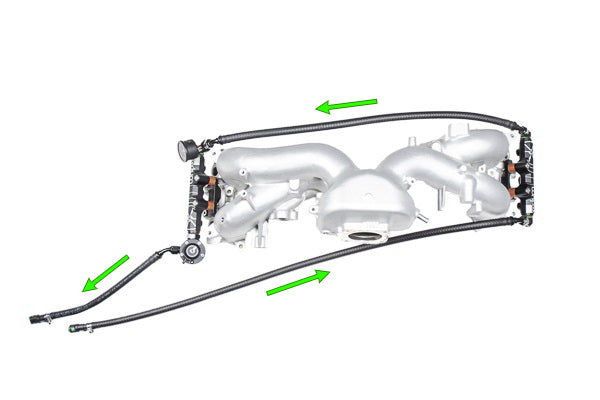 Radium Engineering Series Fuel Rail Plumbing Kit, DMR RA Regulator for Subaru WRX / STI / FXT / LGT EJ20 / EJ25