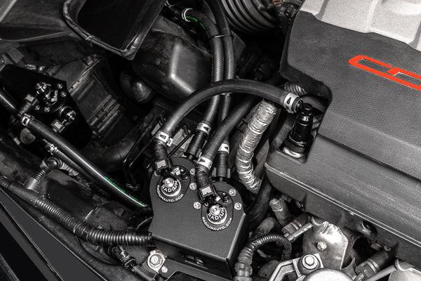 Radium Engineering Triple Fluid Lock Catch Can Kit for Chevrolet Corvette C7 LT1 2014-2019