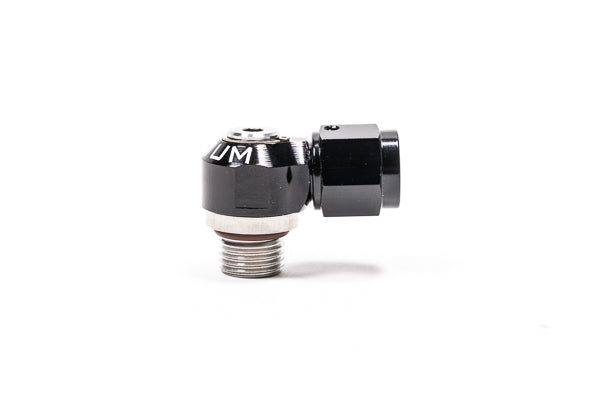 Radium Engineering 20-1000-0606F Low Profile Swivel Banjo Fitting, 6AN ORB to 6AN Female