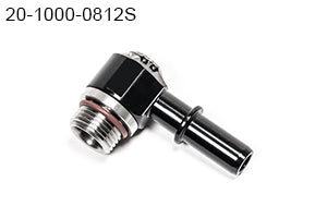 Radium Engineering 20-1000-0812S Low Profile Swivel Banjo Fitting, 8AN ORB to 12mm SAE Quick Connect Male