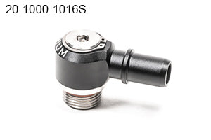 Radium Engineering 20-1000-1016S Low Profile Swivel Banjo Fitting, 10AN ORB to 16mm SAE Quick Connect Male