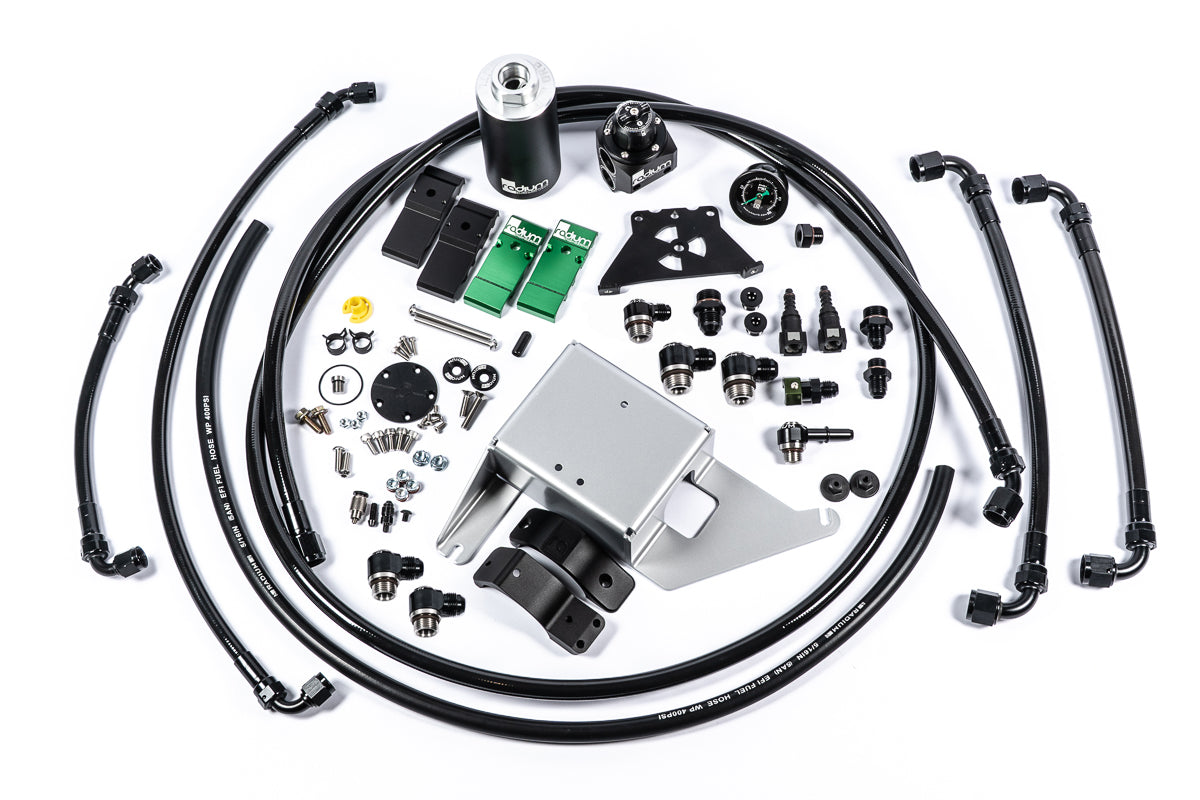 Radium Engineering Fuel Hanger Plumbing Kit with Stainless Filter for Ford Mustang 2015-2017