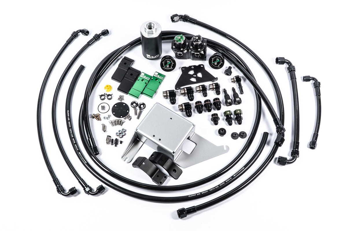Radium Engineering Fuel Hanger Plumbing Kit with Stainless Filter for Ford Mustang 2018+