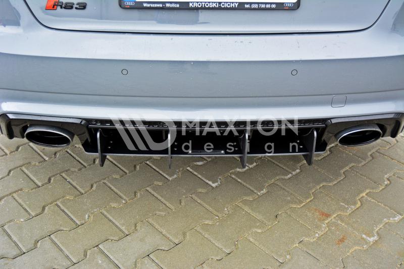 Maxton Design Audi RS3 8V Sportback Front Splitter Lip v2 + Side Skirts + Diffuser
