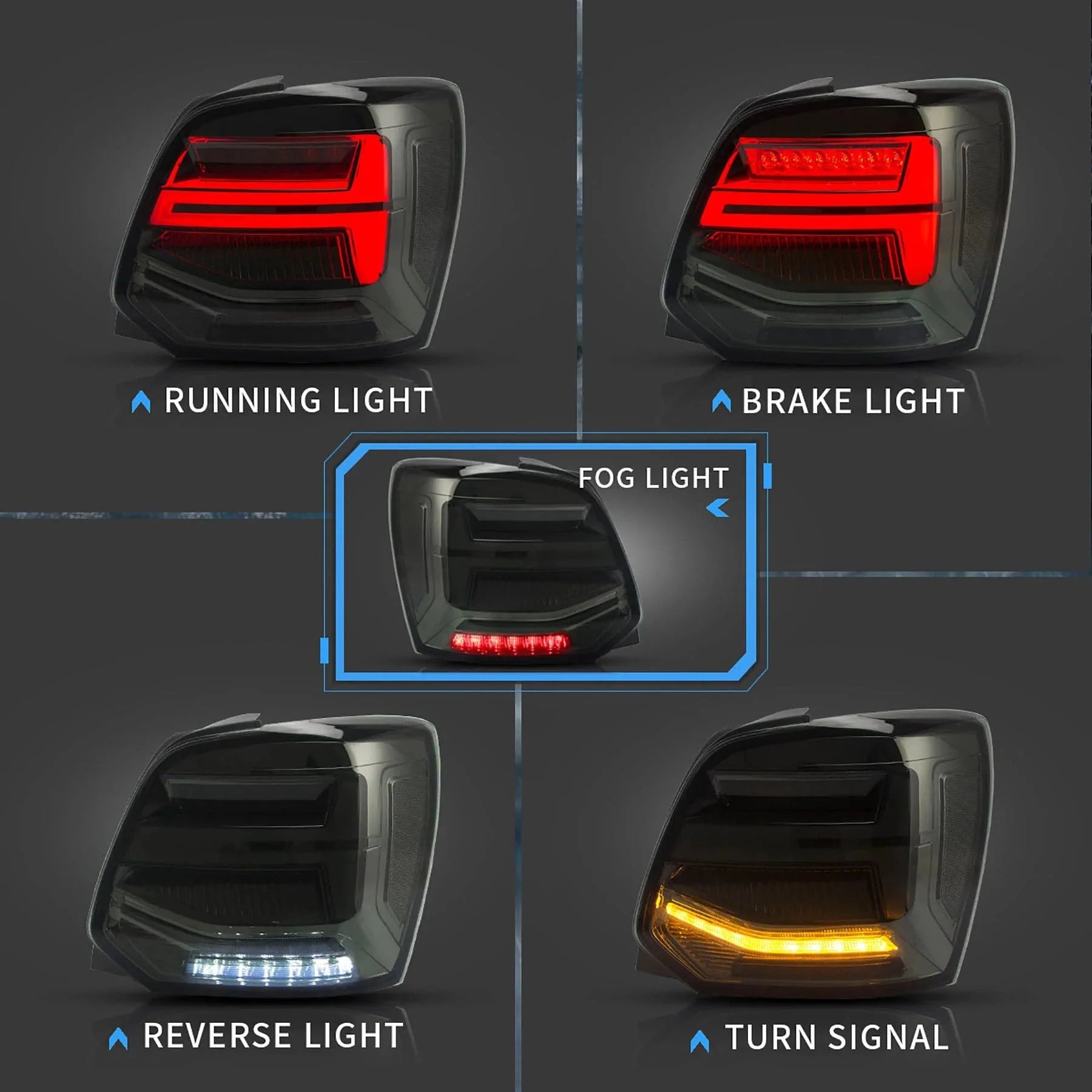 2011-2017 VW POLO SEQUENTIAL LED TAIL LIGHTS - iilumo