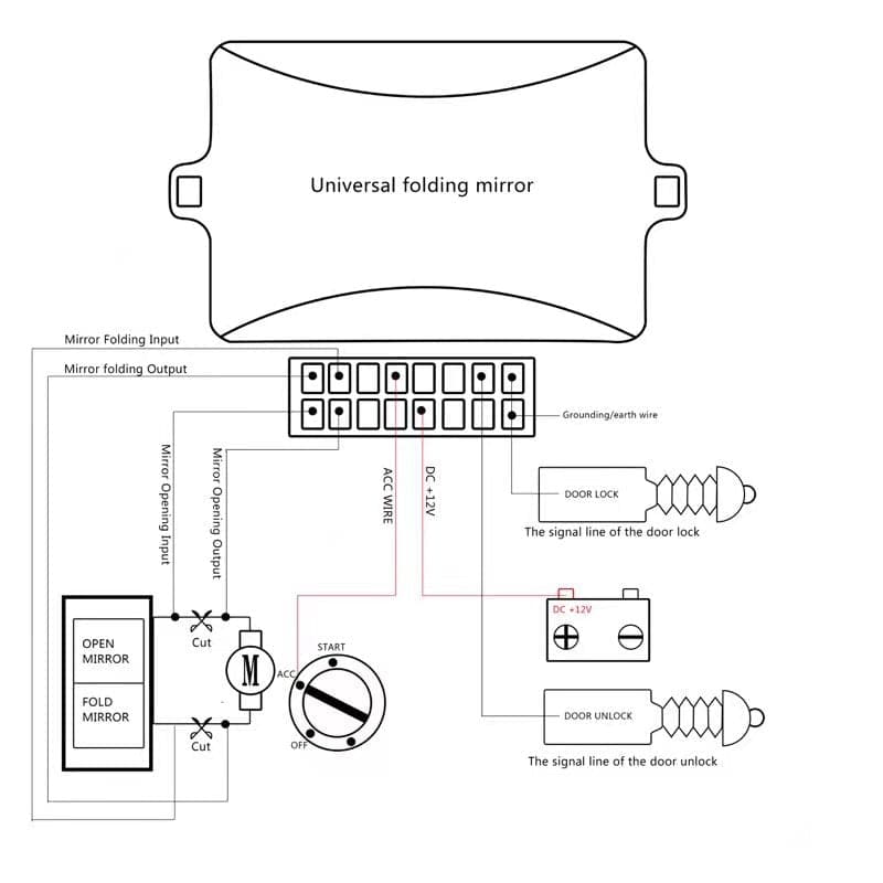 AUTO MIRROR FOLDING MODULE : UNIVERSAL KIT - iilumo