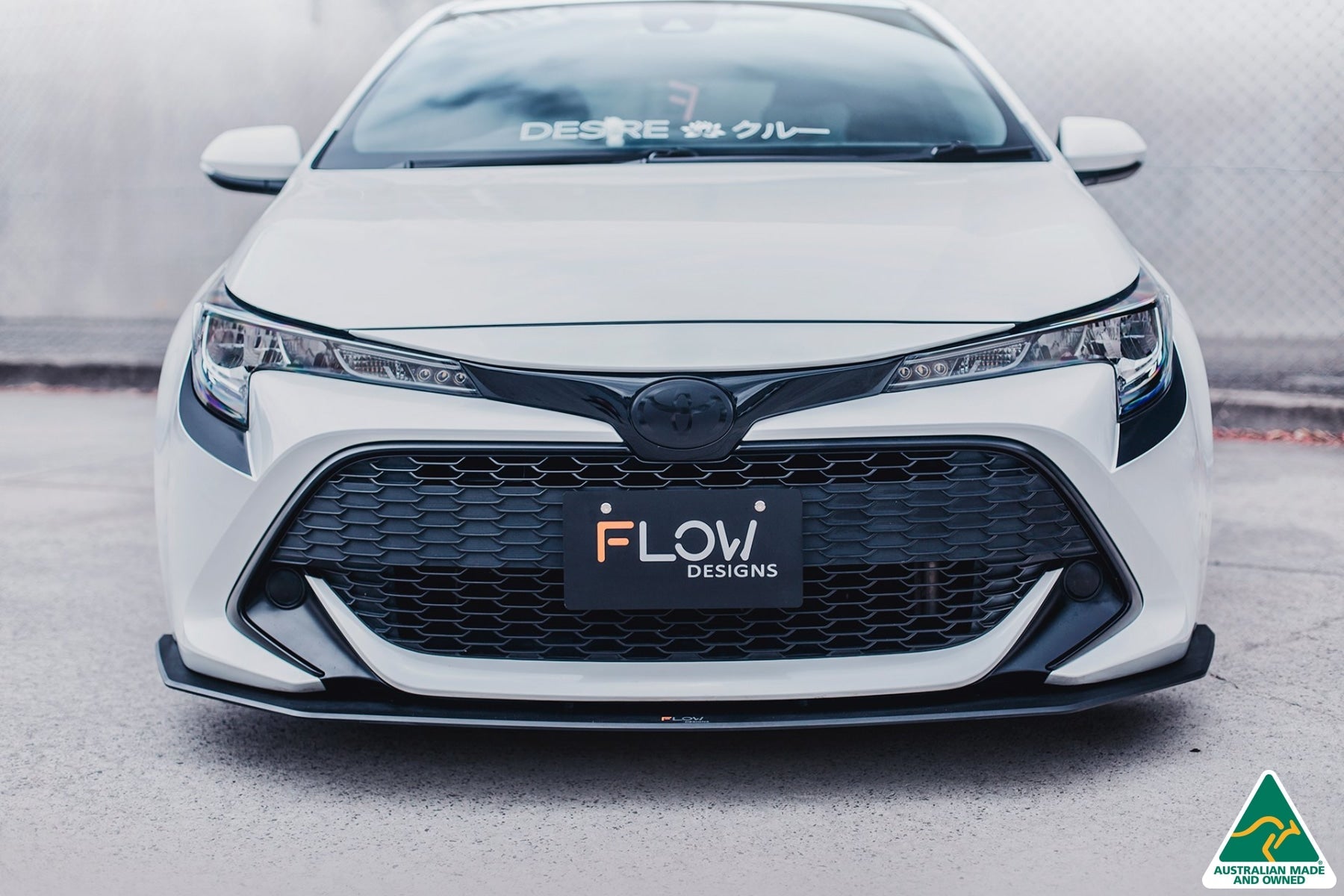 Flow Designs Corolla MZEA12R/ZWE211R 2018-2022 Front Lip Splitter & Reinforcement Brackets - iilumolab