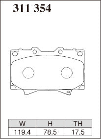DIXCEL Front Brake Pads for Toyota Land Cruiser 70 / 100 Series (HZJ71, HDJ101, UZJ100) - iilumolab