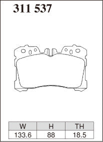 DIXCEL Front Brake Pads for Lexus LS460 (USF40/USF41) / LS500 (VXFA50) / LS600h (UVF45)