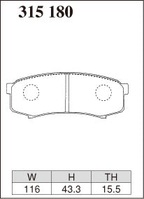 DIXCEL Rear Brake Pads for Toyota Land Cruiser 70 80 / Prado 90 120 150 / Hilux / FJ Cruiser