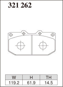 DIXCEL Front Brake Pads for Subaru WRX (GDA/GDB) / Nissan 200sx (S14/S15) / Nissan Skyline (R32/R33/R34)