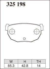 DIXCEL Rear Brake Pads for Nissan 180SX (S13) / 200SX (S14 / S15)