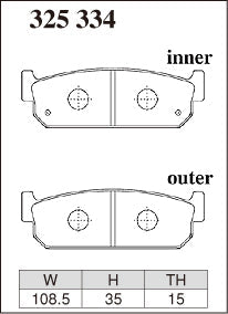 DIXCEL Rear Brake Pads for Nissan Stagea RS Four S (C34)