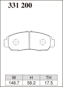 DIXCEL Front Brake Pads for Honda Accord Euro (CL) / Civic (FD/FB) / Odyssey (RB)